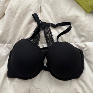 Auden Black Lace Racerback Bra 38D GUC